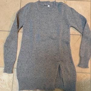 Gray speckled sweater - tunic style